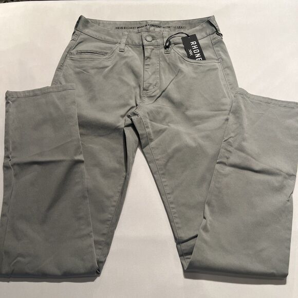 Rhone Everyday Twill Five Pocket Pant Griffin Gray 28W Slim Straight Stretch - Picture 2 of 9